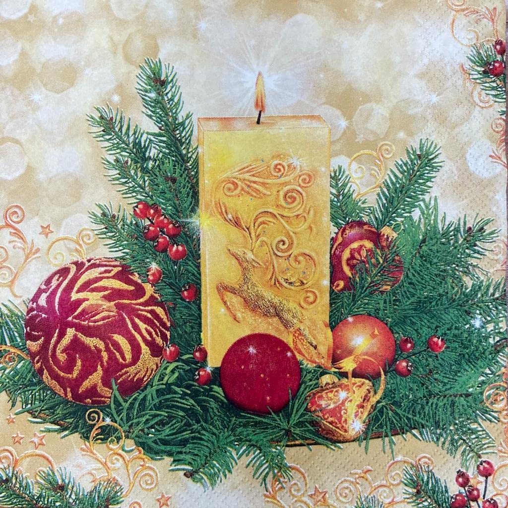 Keep Unique Christmas Decorative Printed Paper Napkins For Decoupage and  Holiday Parties, 20/Pack 