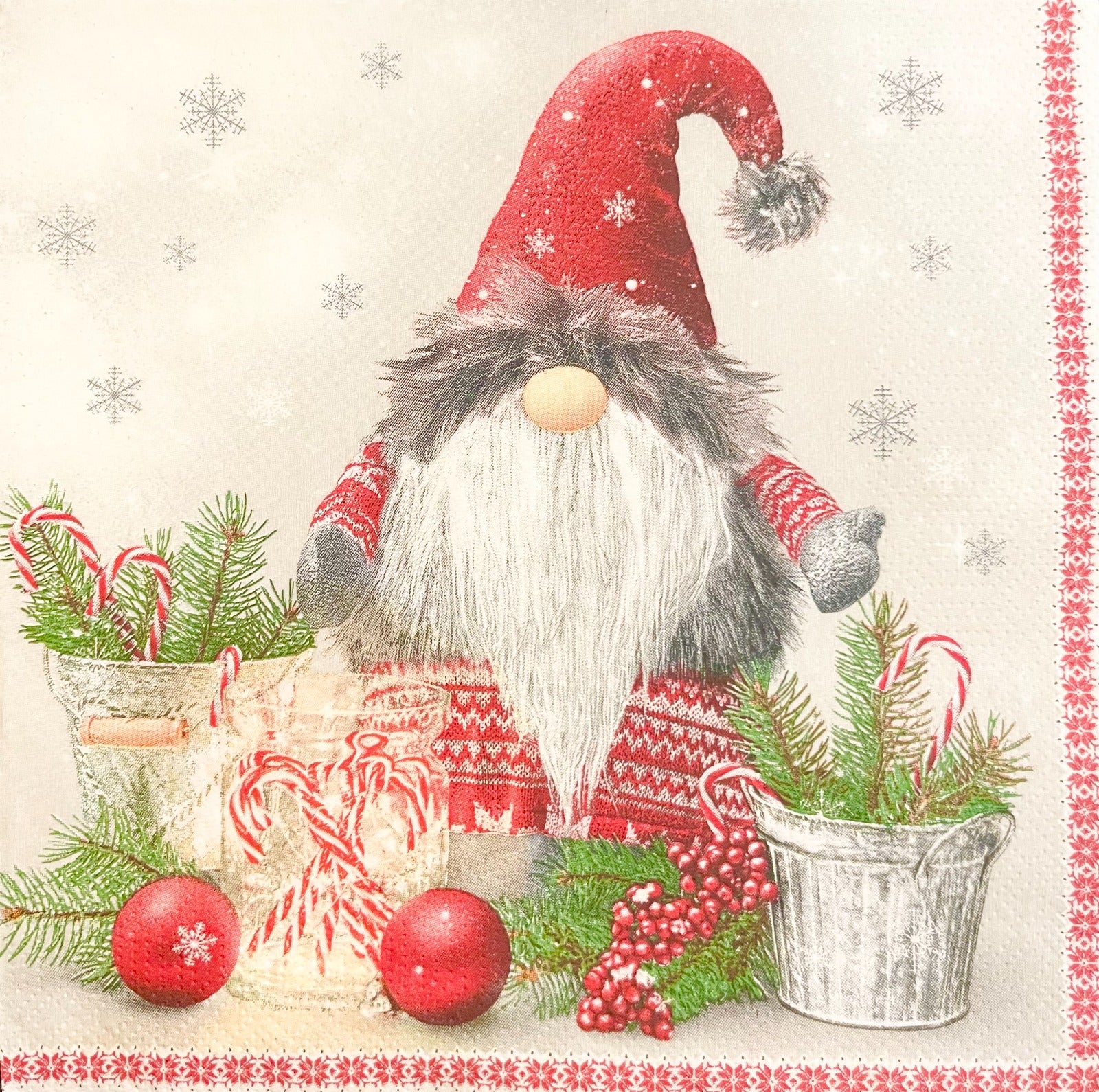Christmas Gnome Paper Luncheon Napkins 20 Pack #2042