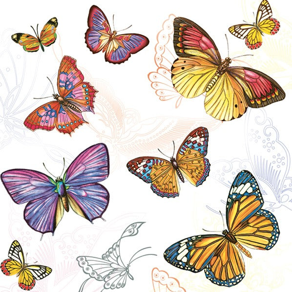 Butterfly Paper Luncheon Napkins 20 Pack #1073