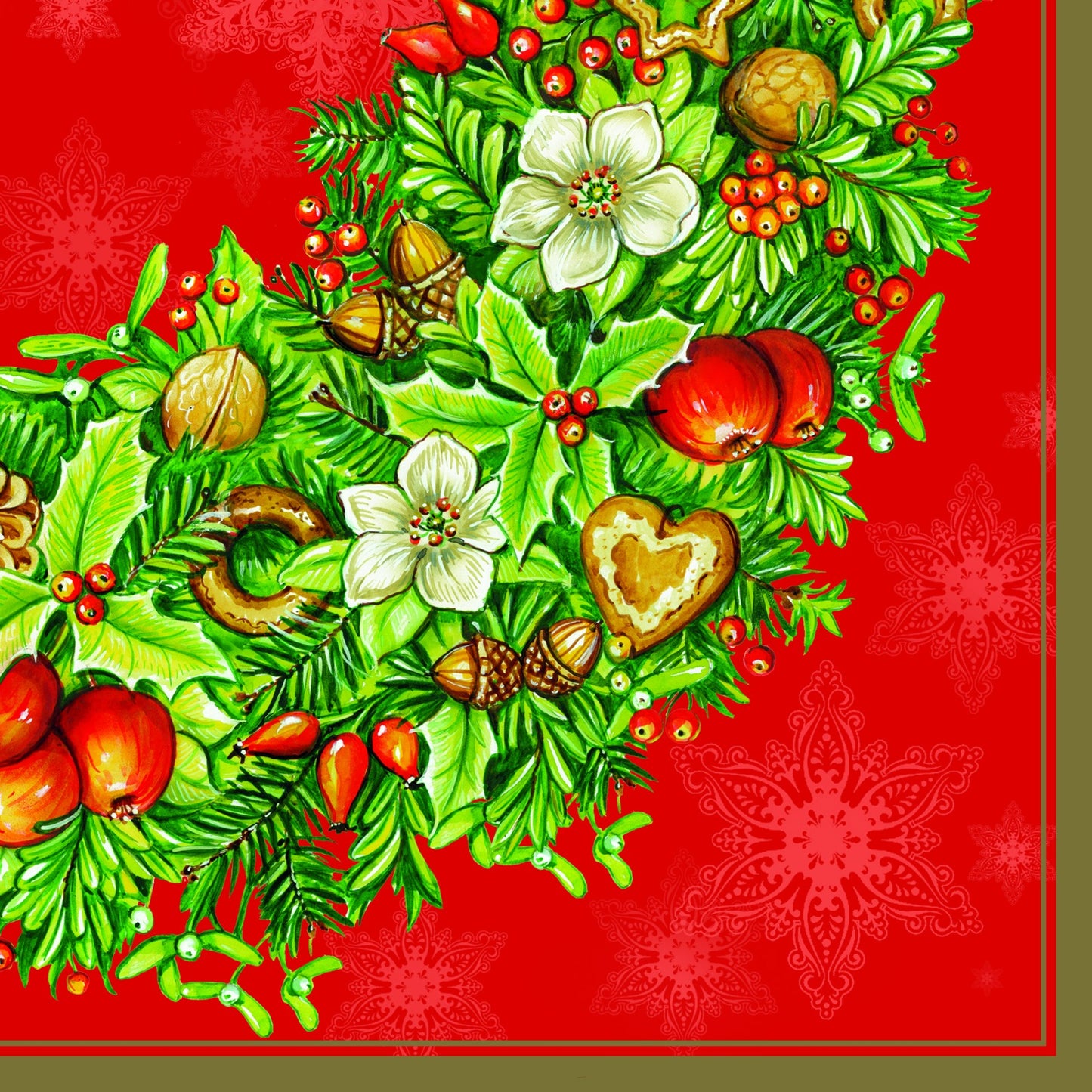 Christmas Poinsettia Paper Luncheon Napkins 20 Pack #2152