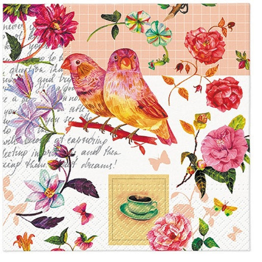 Flowers Paper Luncheon Napkins 20 Pack #5222