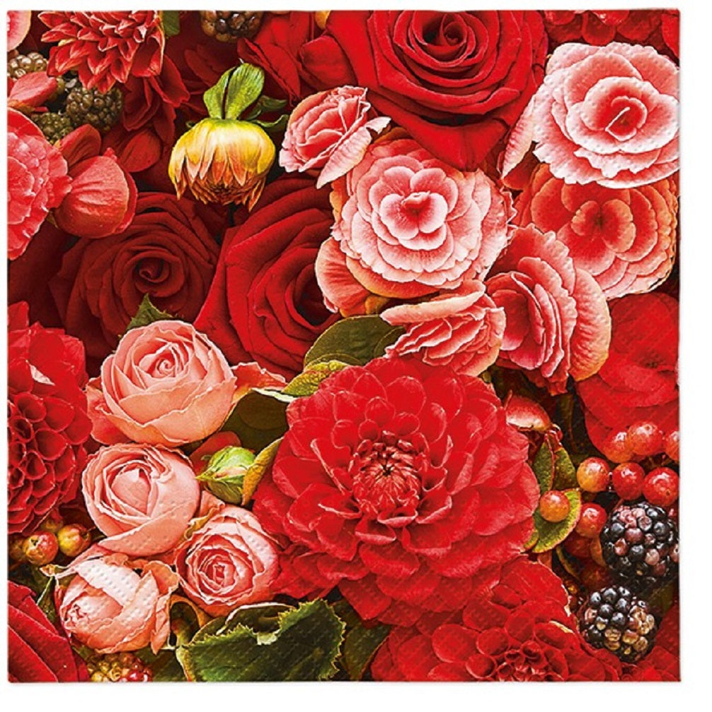 Flower Paper Luncheon Napkins 20 Pack #5231