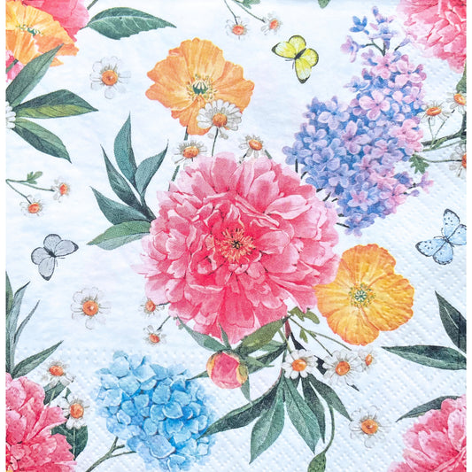 Flowers Napkins Decorative Peonies Paper Decoupage Napkin #5316