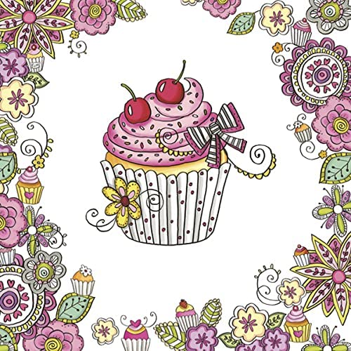 Cupcake Paper Luncheon Napkins 20 Pack #6050