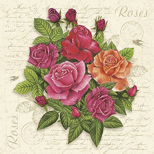 Flowers Paper Luncheon Napkins 20 Pack #5084