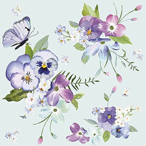 Flowers Paper Luncheon Napkins 20 Pack #5162