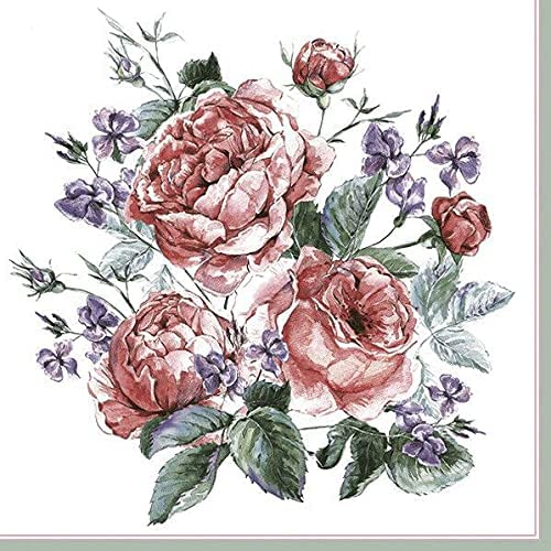 Flowers Paper Luncheon Napkins 20 Pack #5106