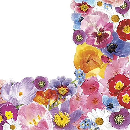 Flowers Paper Luncheon Napkins 20 Pack #5104
