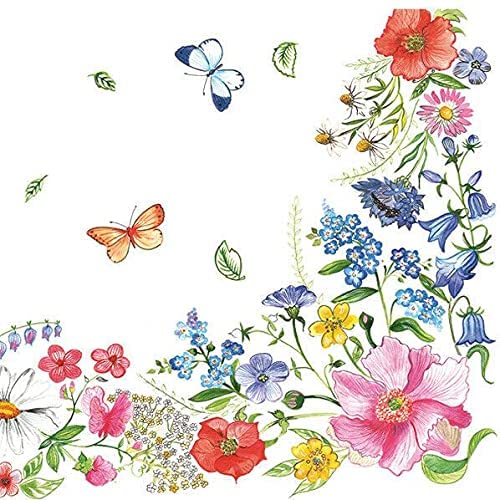 Flowers Paper Luncheon Napkins 20 Pack #5101