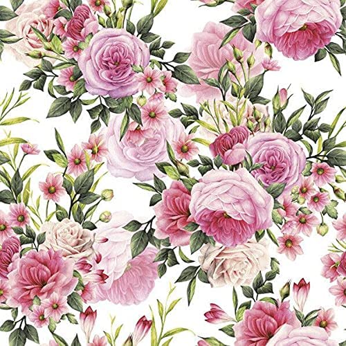 Flowers Paper Luncheon Napkins 20 Pack #5091
