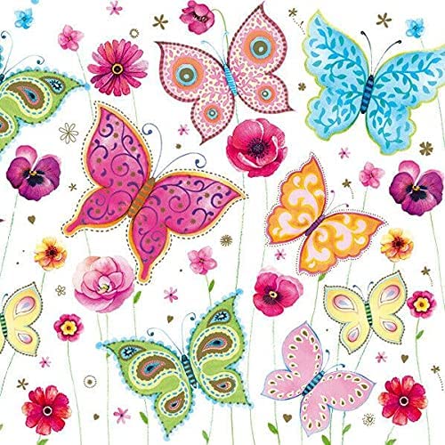 Butterfly Paper Luncheon Napkins 20 Pack #1036