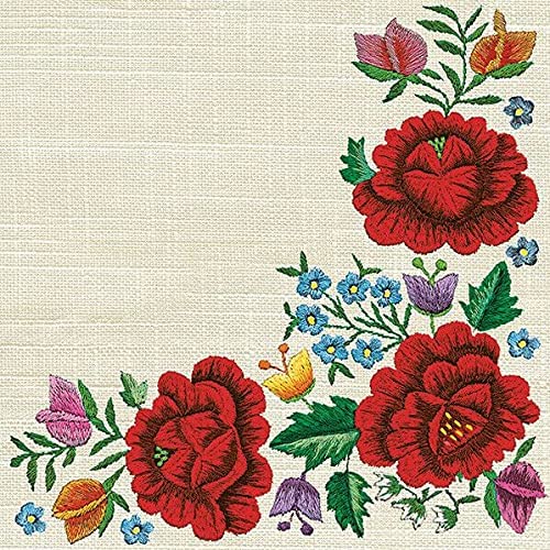 Flowers Paper Luncheon Napkins 20 Pack #5049