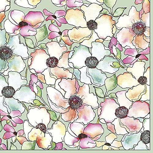 Flowers Paper Luncheon Napkins 20 Pack #5089