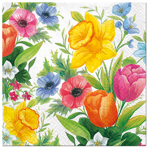 Flowers Paper Luncheon Napkins 20 Pack #5121