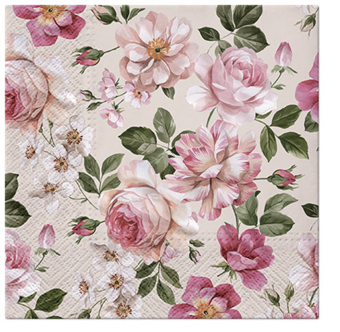 Flowers Paper Luncheon Napkins 20 Pack #5133