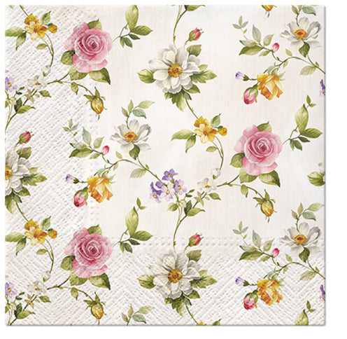 Flower Paper Luncheon Napkins 20 Pack #5025