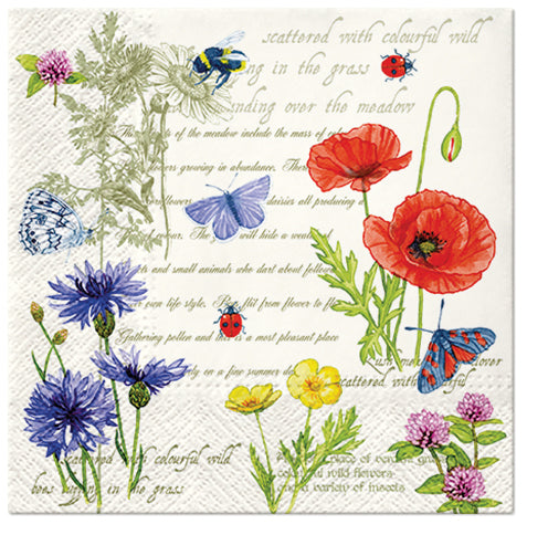 Flowers Paper Luncheon Napkins 20 Pack #5147