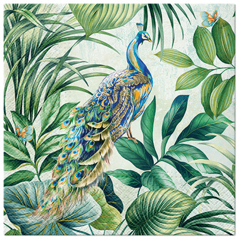 Peacock Paper Luncheon Napkins 20 Pack #1065