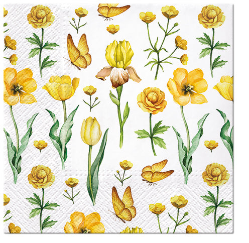 Flower Paper Luncheon Napkins 20 Pack #5026
