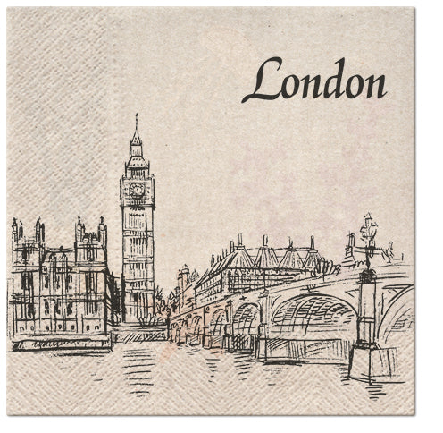 London Paper Luncheon Single Napkins #6008