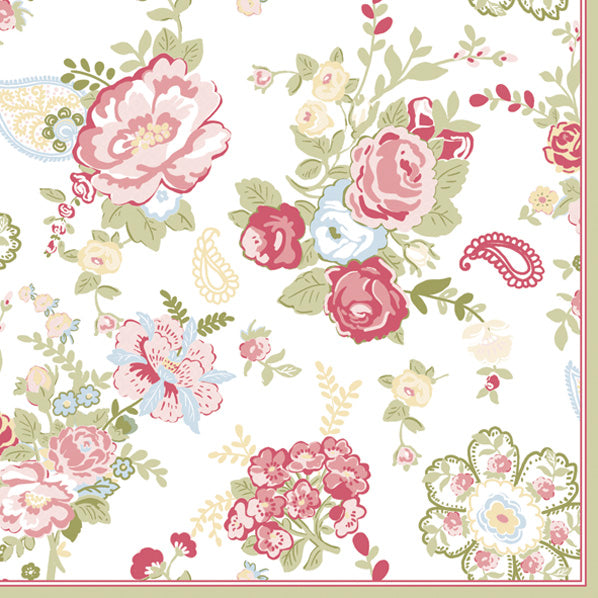 Flowers Paper Luncheon Napkins 20 Pack #5097