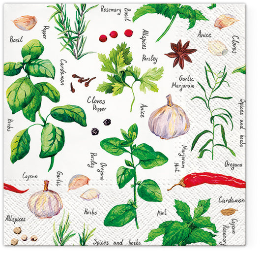 Herbs Paper Luncheon Napkins 20 Pack #6001