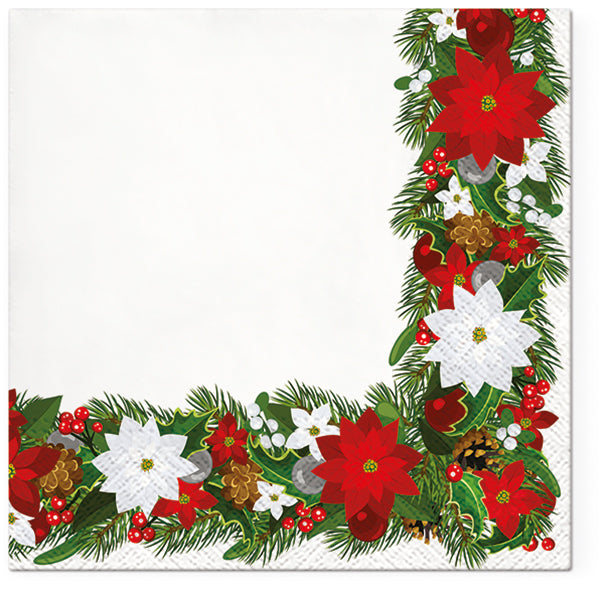 Poinsettia Paper Luncheon Napkins 20 Pack #2147
