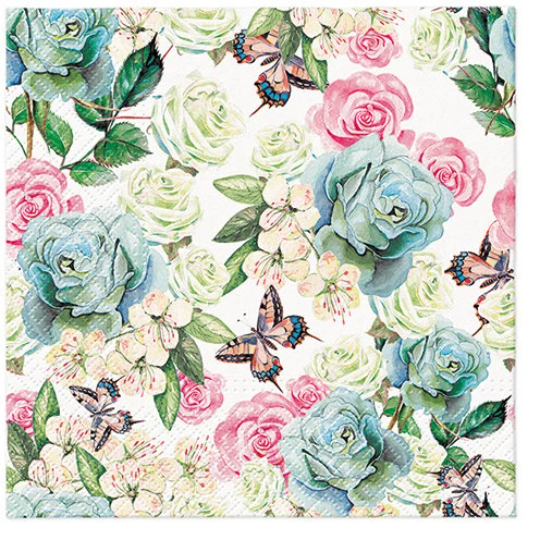 Flowers Paper Luncheon Napkins 20 Pack #5184